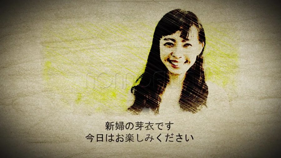同じ色鉛筆イラストタッチの自動変換効果で別の写真を紹介する本編の別の場面