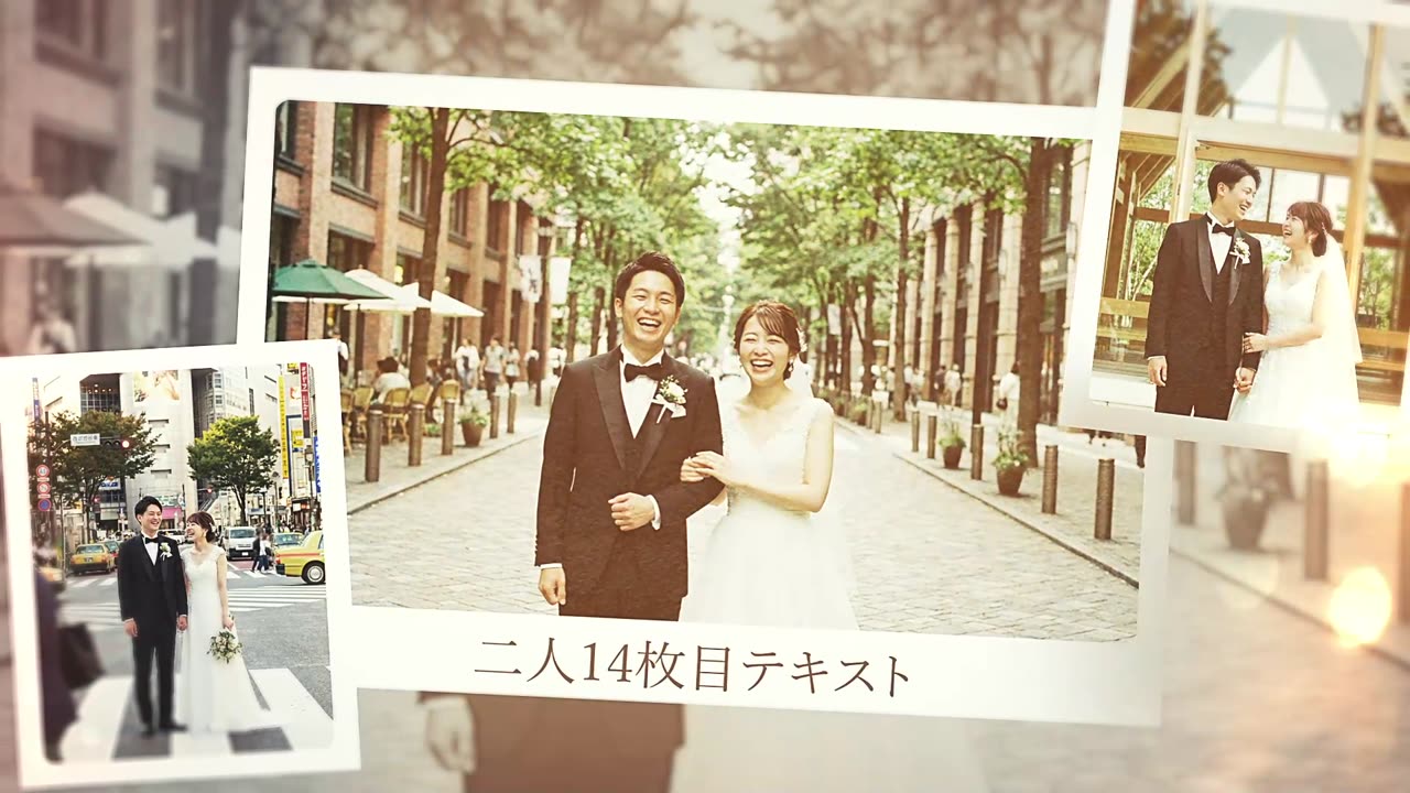 二人パートでメイン写真の左右にサブ写真が配置されたシーン