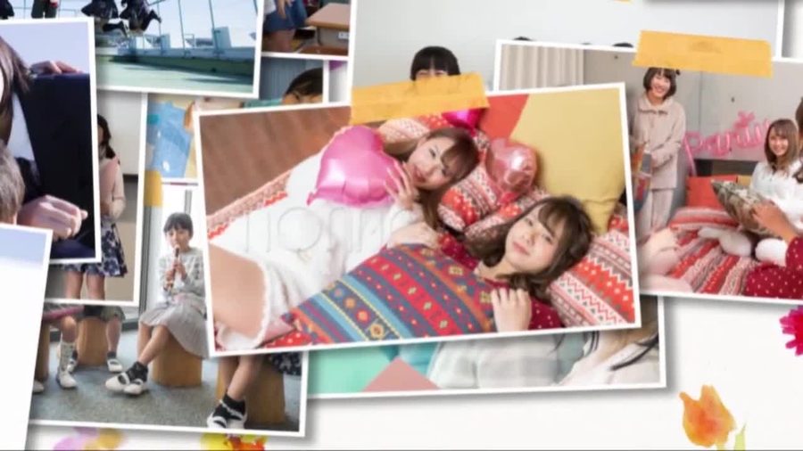 同じ白い紙の構成で複数の写真が貼り並べられている本編の別の場面